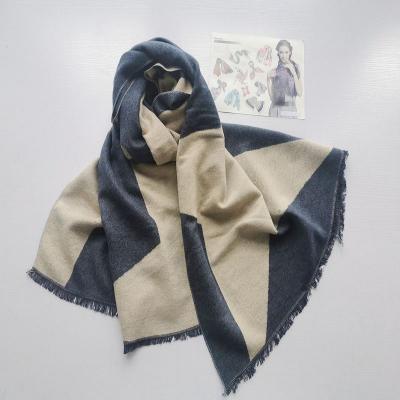 China Soft Smooth Feeling Jacquard Cashmere Star Scarf For Women Star Scarf Winter for sale