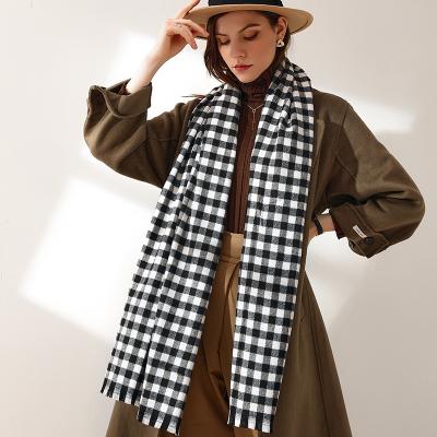 China High Quality Cashmere Winter Daily Life Shawl For Women's Cashmere Plaid Scarf for sale