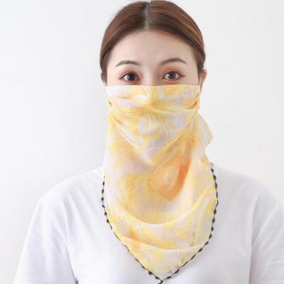 China Dustproof Floral Print Face Mask Summer Face Sunscreen Neck Bandana Female Bandana Scarf for sale