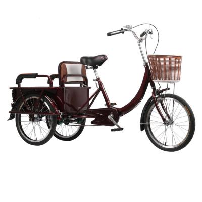 China Cargo Adult Three Wheel Bicycle Equipped Rickshaw Tricycle for sale