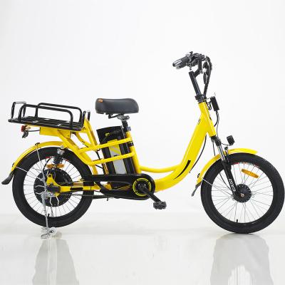 China Delivery Steel Battery Food Pizza Motor Lithium Batteries 400w Electric Bike 20ah 48v Cargo Ebike for sale