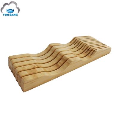 China Viable High Quality Drawer Knife Drawer Knife Seat Bamboo Storage Box for sale