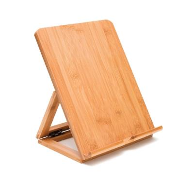 China Custom Adjustable (Height) Adjustable Folding Wooden Tablets Smartphone Holder Bamboo Stand for sale