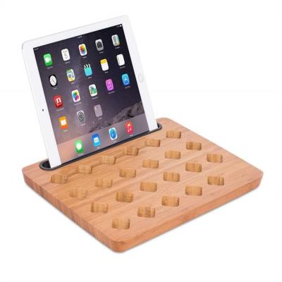 China (Size) Adjustable High Quality Bamboo Slot Tray Mini Lap Desk Board With Tablet Stand Laptop Bed for sale