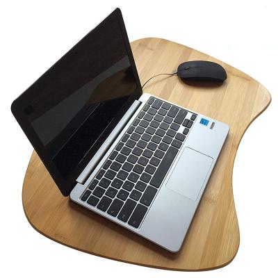 China Solid Table Tray With Handle Home Office Notebook Laptop Stand Portable Bamboo Outdoor Desktop Computer Stand for sale