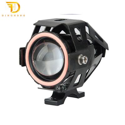 China Hot Selling Angel Eye U7 Motorbike LED Headlight Lighting System Drive Motor Bike External Bike LED Lights For Motorcycle Universal for sale