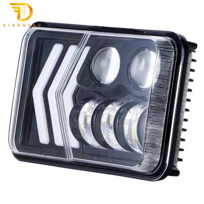 China Widely Used 7 Inch Headlights 55W Projector Angel Eyes Car Headlight Led Headlight 4x6 Square Inch for sale