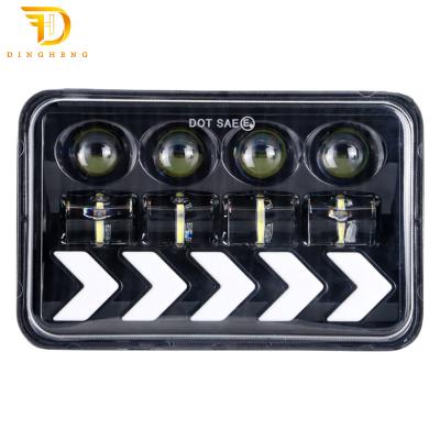 China China New Products IP67 45W Led Heavy Duty 4X6 Inch Car Headlights Angel Lights For Cars 4X6 Inch for sale