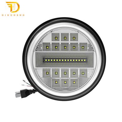 China 5.75 Inch Round LED Headlight Hi/Low Beam + DRL 45W LED Car Light 140*140*65mm (5.75 inch) for sale