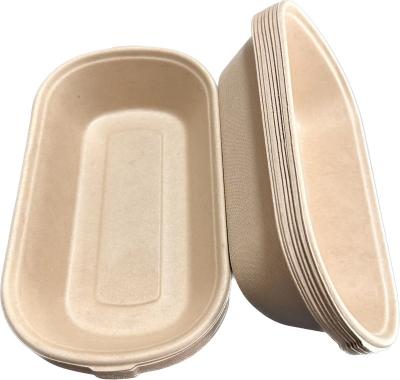 China 850ml Biodegradable Disposable Takeout Food Container With Lid Optional for sale