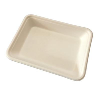 China Rectangle 350ml Disposable Tray Compostable Biodegradable Biodegradable for sale