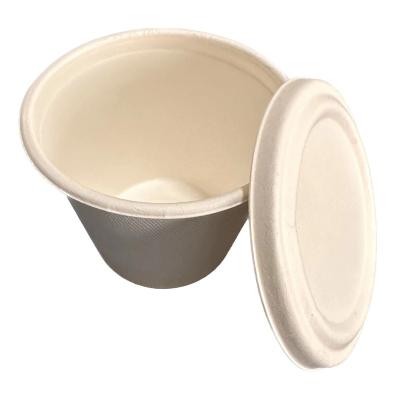 China 14 oz Drinkware 425ml 14oz Biodegradable Pulp Molding Biodegradable Disposable Cup With Lid Optional for sale