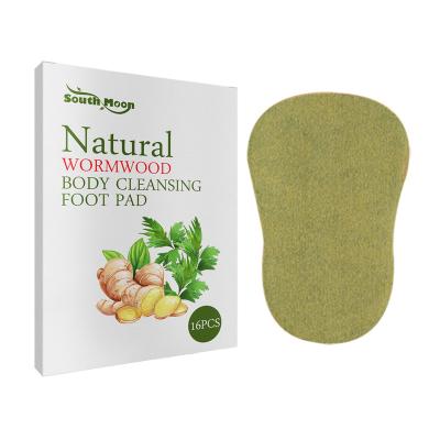 China Foot South moon hot sales OEM chinese herbal disposable wormwood body cleaning detox foot patch detox foot pads for sale