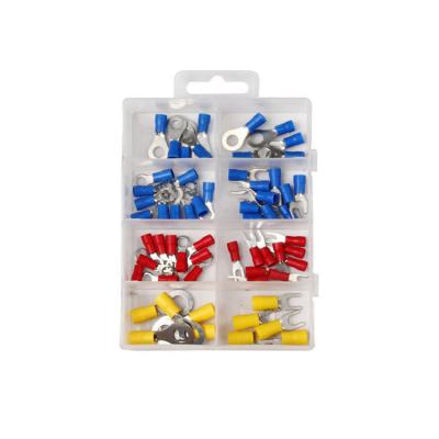 China Factory Workplace or Home Supply 60pcs Insulated Ring Electrical Wire Crimp Terminal Connectors with PP Plastic Box for sale