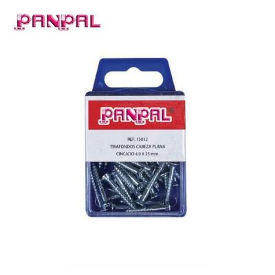 China Flat Countersunk Head Workplace or Home Plastic Clear Steel Galvanized Wood Screws PS Box Packing 26pcs 4x25mm China Supplier for sale