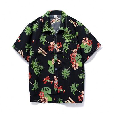 China Wholesale Custom Breathable Summer Hawaii Graphic Printed xxxxxxl Vintage Beachwear Loose Vintage Plus Size Mens Shirts for sale