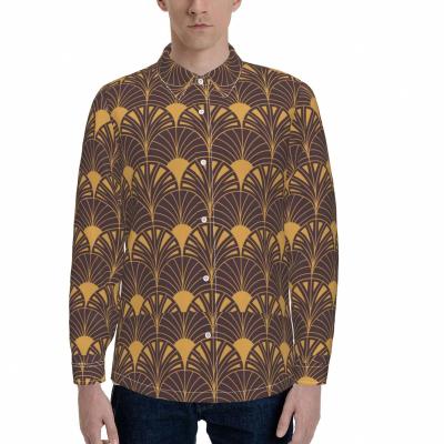 China Long Sleeve Summer Custom Printed Ready To Ship Turn Down Collar Mens Long Sleeve Shirts for sale