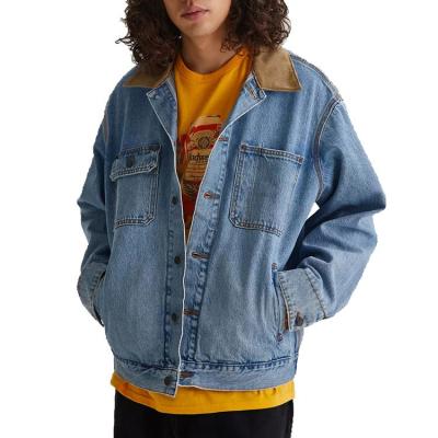 China Custom Logo Denim Oversized Jacket Breathable With Hood Jackets Mens Trucker Work Coats And Coats for sale