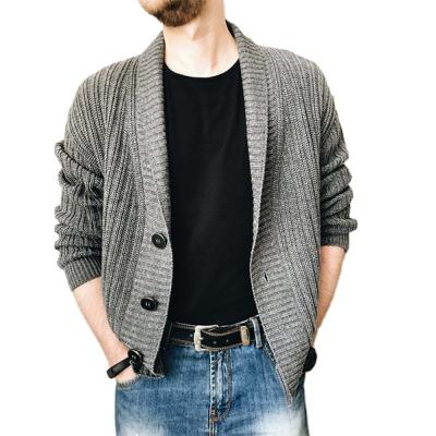 China Anti-wrinkle Casual Knitted Cardigan Men's Autumn And Winter Straight Cardigan Sweater for sale