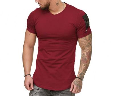 China Fitted Designer Designed Anti-Wrinkle T-shirts Wholesale Color Mens Fitness Branded T-shirt Men's Tshirts for sale