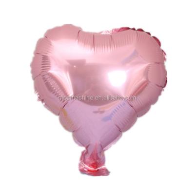 China Valentine's Day Eco-friendly 10 Inch Pure Color Aluminum Foil Balloon 7 Heart Shaped Colors Available for sale