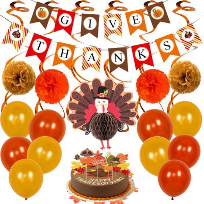 China Thanksgiving Qualatex Balloons Party Supplies Decorations Set Banners Inflator Balloons for sale