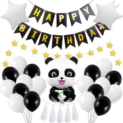 China Birthday Happy Birthday Balloons Decoration Supplies Banners Party Set Panda Foil Balloons for sale