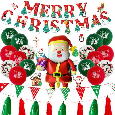 China Christmas Foil Balloons Print Decoration Party Props Christmas Santa Claus Air Balloon for sale