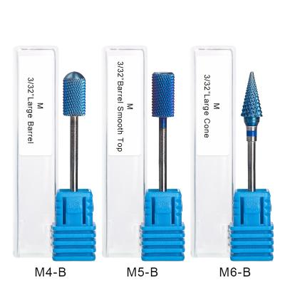 China Nail Art Beauty Nail Border Special Tools Plating Black Tungsten Alloy Black Head E File Nail High Quality Steel Grinding Drill for sale