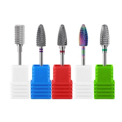 China Nail Art Beauty Hot Selling Tungsten Steel Carbide Nail Drill Bit Grinding Machine Head for sale