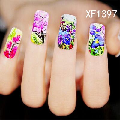 China Finger Nail Art High Quality Cat Butterfly Flower Water Transfer Nail Art Stickers for sale