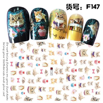 China Finger Nail Art Customized 3D Nail Stickers Tips Nail Art Adhesive Decals for sale