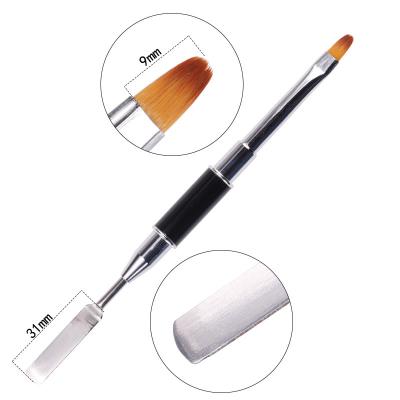 China Beauty Paint Tools High Quality Professional Acrylic Metal Handle Gel Painting Nail Brush For Nail Art Design for sale