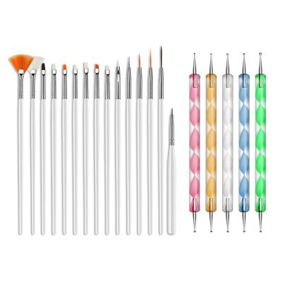 China Good Quality ABS Acrylic Pen For Nail Art Nail Brush Cleaning Brush for sale