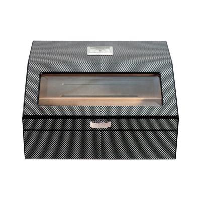 China Cigars Storage carbon fiber Cigars Cabinet Mahogany Humidor Storage Box for sale