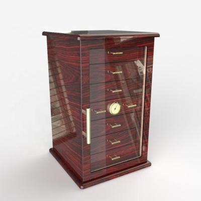 China Recycled Materials Cabinet Humidor Wooden Craft Large Scale Toughened Glass for sale