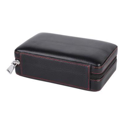 China CLASSIC modern custom wholesale brown leather portable pocket  cigar storage box for sale