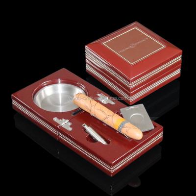 China As Gifts Foldable Premium Cigar Ashtray with Cigar Cutter & Puncher for sale