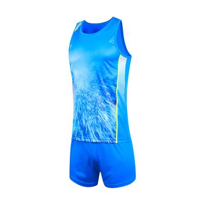 China Male Athletics Training Suit Sets Custom Body Suit Vest Sprint Running Suit Running Suit Female for sale