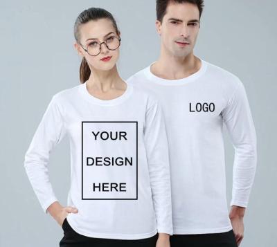 China hot sale Anti-wrinkle men women empty long T-shirt top customized logo printing heatransfer private label customized accepted any logo for sale