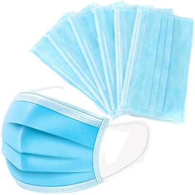 China Breathable In CE Routine Hospital 3 Ply Earloop Disposable Dust Protective Filter Medical Face Mask for sale