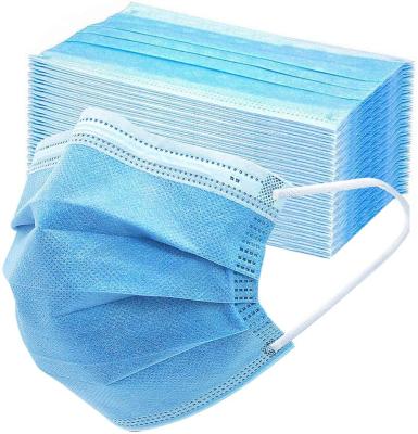 China CE Certificate Breathable Face Mask 3 Layer Disposable Medical With Earloops for sale