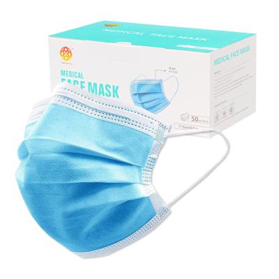 China Aldult Medical Disposable Face Mask 17.5*9.5cm Nonwoven Breathable for sale