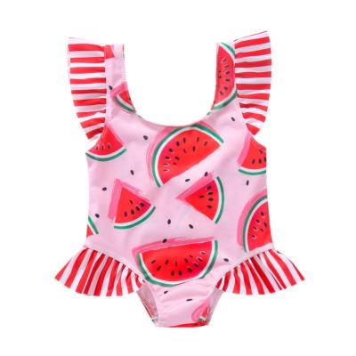 China 2021 Hot Sale Cute Watermelon Print Girl Swimwear Kids Swimsuits Girl One Piece Bikini Bathing Suit for sale