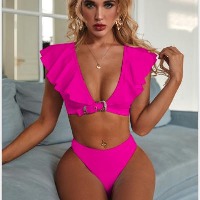 China Dropshipping Scrunch Butt Buckle Fashion Show Girl Bikini Swimwear Women Swim Suit à venda