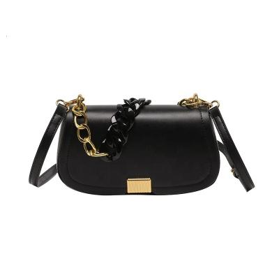 China Newspaper Used Hot Selling Fashionable PU Clips Designer Small Cross - Body Shoulder Bag for sale