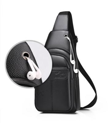 China Left Multi Function Bodybag Bodybag Strap Usb Men Women Waterproof Unisex Black Earphone Foam Shoulder Daily Travel Cross Trunk for sale