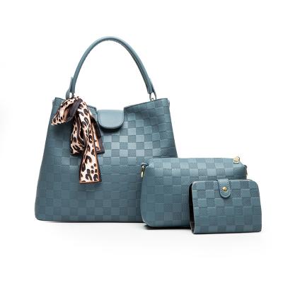 China Lady New Arrival Luxury PU Leather Bag Women Handbags Large Capacity 3pcs Handbag Set Bags for sale