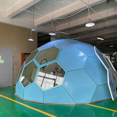 China Wholesale Outdoor Camping Event UV-Resistant/Windproof/Waterproof Use Geodesic 5m Trade Show Dome Tent PVC Luxury Hotel Garden Waterproof Glamping Dome for sale