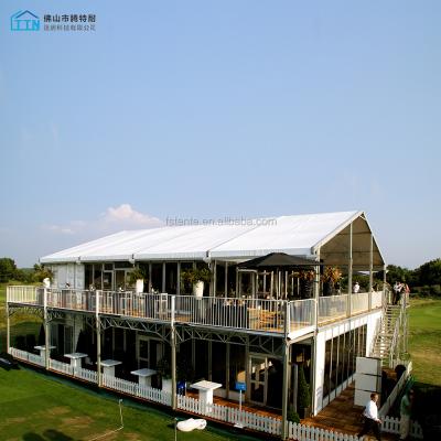 China large two-storey UV-resistant/wind-proof/waterproof marquee and double-deck two-tier tent for exhibition for sale